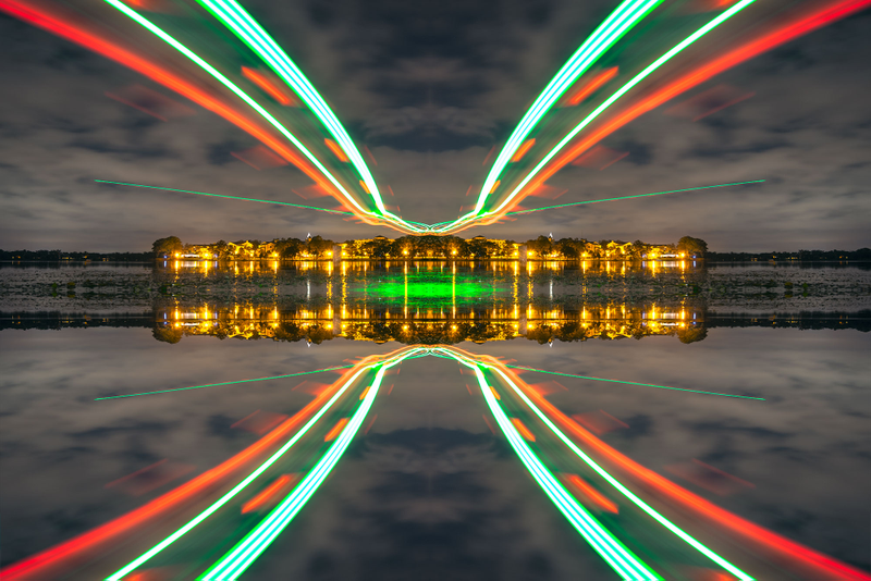 Illustration for article titled An LED-Covered Drone Traced This Neon Light-Graffiti Through the Sky